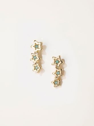 Fat Face FatFace Star Crawler Earrings in Gold Tone
