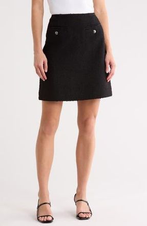 L.k. Bennett Charlie Tweed Miniskirt in Bla-Black at Nordstrom Rack, Size 16 Us / 20 Uk