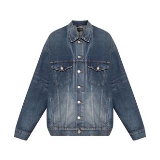 Balenciaga Coats Denim Blue - male - Balenciaga - Denim Jackets - Blue - M - Jackets