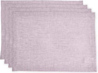 Solino Home Linen Placemats Set of 4, 14 x 19 Inch for Dining Table, Holiday and Everyday Table Decor - Athena in Chambray Lavender at Nordstrom