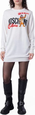 Moschino x Kelloggs Tony the Tiger Graphic Sweater Dress, Size XX-Small