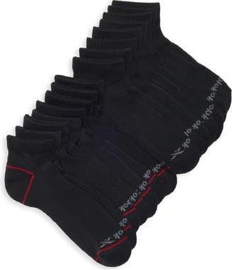 Reebok 8-Pack Assorted Terry Quarter Socks in Black at Nordstrom Rack, Size 10-13