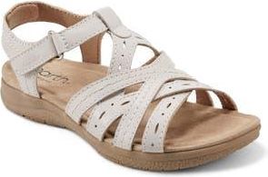 Earth Sellie Strappy Sandal Women) in White at Nordstrom Rack, Size 7.5
