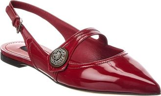 Dolce & Gabbana Leather Slingback Flat