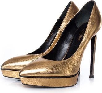 Saint Laurent Saint Laurent Gold platform pump