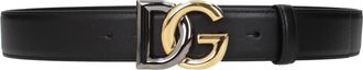 Dolce & Gabbana Uomos Cintura In Pelle Nera