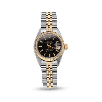 Rolex Pre-owned Rolex Datejust Automatic Chronometer Black Dial Ladies Watch 69173 BKSJ