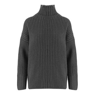 Allude Cashmere en Zijden Trui - Dames - Cashmere truien - Grijs - XS - Kasjmier - Truien & Vesten