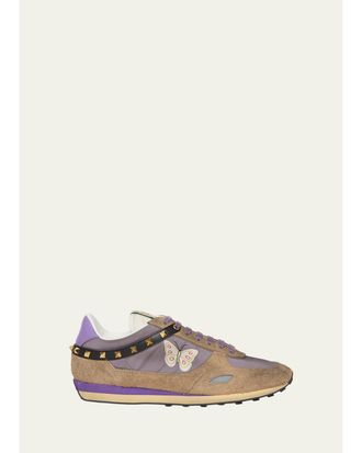 Valentino Garavani Mens Stud Up Crosta Low-Top Sneakers