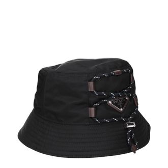 Prada Hoeden Speedrock Re Nylon Man Gerecycled Nylon Bruin en Zwart