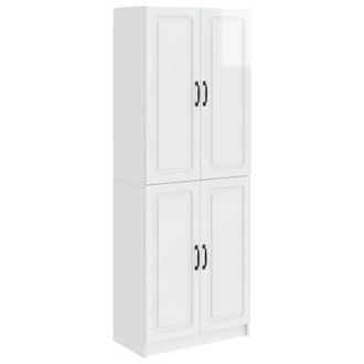 vidaXL Juego De Armarios 2 Uds. Blanco Brillante Madera De Ingenier&iacute;a Vidaxl