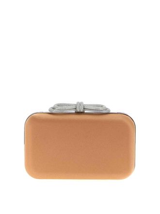 Mach & Mach Double Bow Satin Clutch
