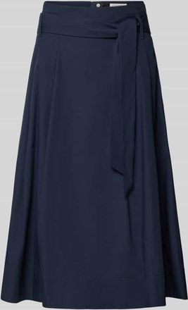 Christian Berg Regular Fit Midirock in Falten-Optik in Dunkelblau, Gr&ouml;&szlig;e 34