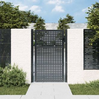Berkfield Home Garden Gate Anthracite 105x200 cm Steel