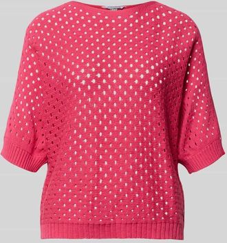Zabaione Strickshirt mit U-Boot-Ausschnitt Modell Ho44liday in Pink, Gr&ouml;&szlig;e XXL