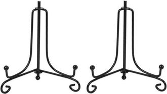 OEM Paquete De 2 Soportes De Exhibici&oacute;n De Hierro Forjado, Soporte Triangular De Hierro Forjado 25 Cm, Marco Exhibici&oacute;n Tipo Caballete Hierro Forjado