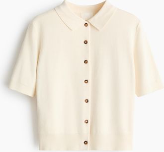 H&M Cardigan mit Kragen - Beige