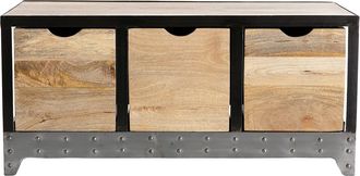 Miliboo Miliboo - Cajonera / Zapatero Industrial De Madera Maciza Y Metal Atelier