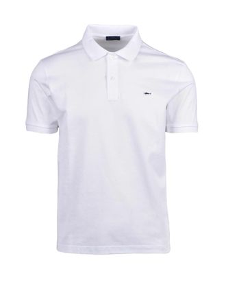Paul & Shark White Cotton Embroidered Polo Shirt