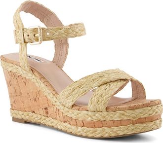 Dune London Kelsia Wedge Sandal in Beige-Synthetic at Nordstrom Rack, Size 11Us / 41Eu