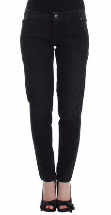 Ermanno Scervino Womens Blue Slim Jeans Denim Pants Skinny Leg Straight - Black Cotton - Size 28 (Waist)