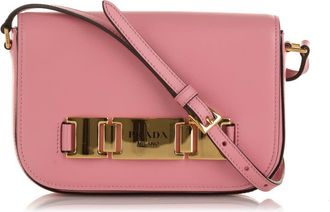 Prada Pre-owned Prada Glace Calf Studded Etiquette Crossbody 1BD244 25 P