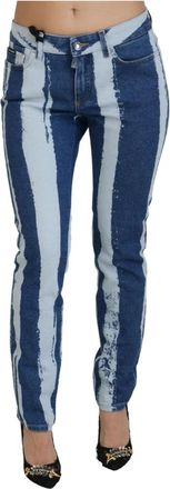 Dolce & Gabbana Cobalt Strepen Skinny Denim Jeans - Dames - Skinny Jeans - Blauw - M - Denim - Jeans