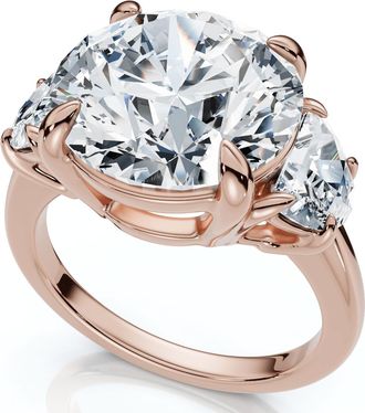 Pompeii3 Certified 7Ct Diamond & Halfmoon Engagement Ring 14k Gold or Platinum Lab Grown