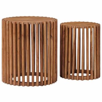 vidaXL Conjunto De Mesas Laterales Hechas A Mano 2 Pcs Vidaxl