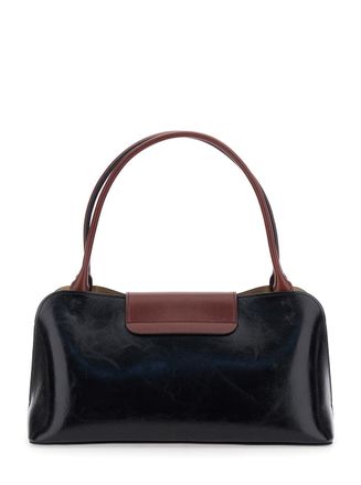 Versace Womens Shoulder Bag Vivien Black Leather Lamb