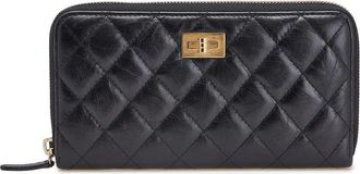 Chanel Pre-owned Wallets, female, Black, Size: ONE SIZE Pre-owned Quilted Leather Wallet