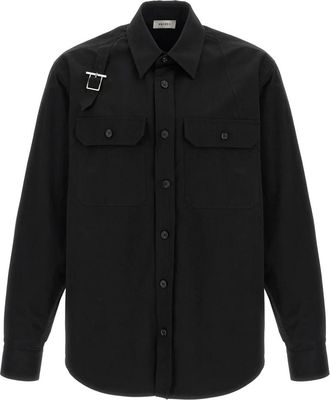 Alexander McQueen Harness Utility Shirt - male - Alexander McQueen - Casual Shirts - Black - M - Shirts