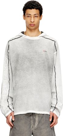 Diesel Cotton hoodie with colour spray - T-Shirts - Man - Multicolor