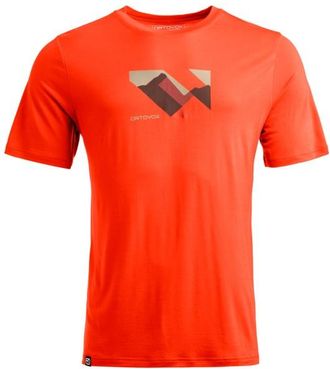 Ortovox 140 Cool Landscape T-Shirt Merinoshirt für Herren | orange