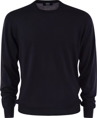 Fedeli Crew Neck Sweater In Virgin Wool