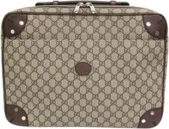 Gucci Pre-owned Rugzak Briefcase - Heren - Vintage Weekendtas - Beige - ONE Size - Leer - Vintage