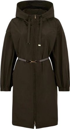 Max Mara Parka de Tafet&aacute;n Repelente al Agua - Coats - Mujer - Verde - M