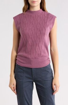 Democracy Cable Stitch Sleeveless Sweater in Wistful Mauve at Nordstrom Rack, Size X-Large