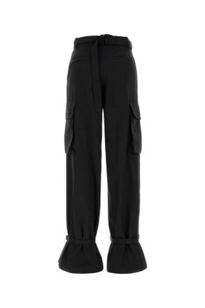 The Attico Womens Black Nylon Cargo Pant Exterior: Pantaloni Trousers