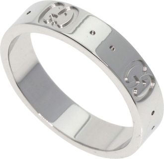 Gucci Icon White Gold (18K) Band Ring (Pre-Owned)