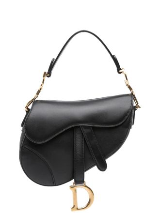 Dior 2018 Mini Smooth Calfskin Saddle Bag satchel - women - Calf Leather - One Size - Black