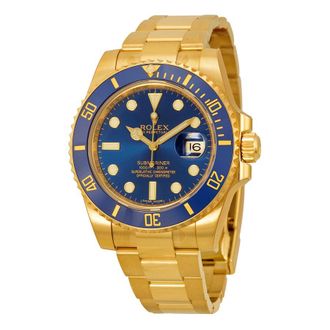 Rolex Pre-owned Rolex Submariner Blue Dial Mens Watch 116618 LB