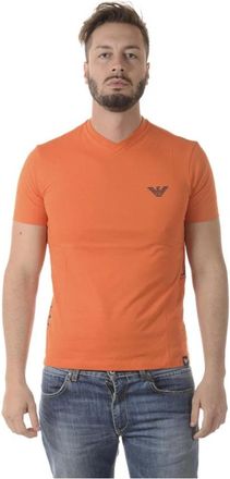 Armani Jeans Sweatshirts - Heren - T-shirts - Oranje - M - Katoen - Tops