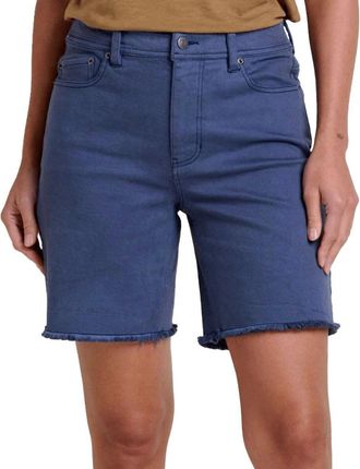 Toad & Co Toad & Co Balsam Cut off Shorts Womens Blue Cotton Stretch Coin Pockets GBO1184