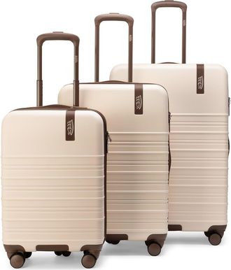 Von Dutch Retro Trek 3-Piece Expandable Hardside Spinner Luggage Set in Ivory at Nordstrom