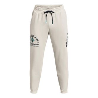 Under Armour Project Rock Heavyweight Terry Pants Ivory Black 1377440-130