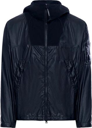 C.P. Company Blauwe Hooded Lens Jacket CS II - Heren - Zomerjassen - Blauw - XL - Nylon - Jassen