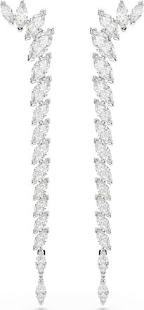 Swarovski Mesmera Earrings, Marquise Cut, White, Rhodium Plated
