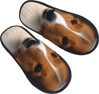 Generic Slipper Shetland Sheepdog Soft Slippers Furry Anti-Slide Slipper For Spa Indoor Men M