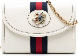 Gucci Pre-owned Gucci Mini Leather Rajah Web Chain Crossbody Ladies 573797 562600